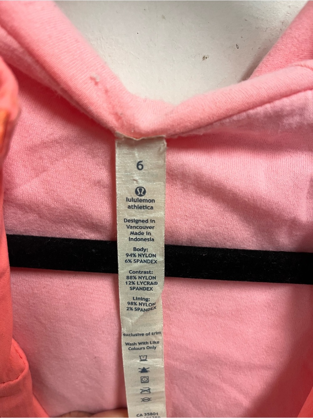 lululemon athletica Coral Pink Hooded Zip Bomber Jacket - Picture 2 of 3